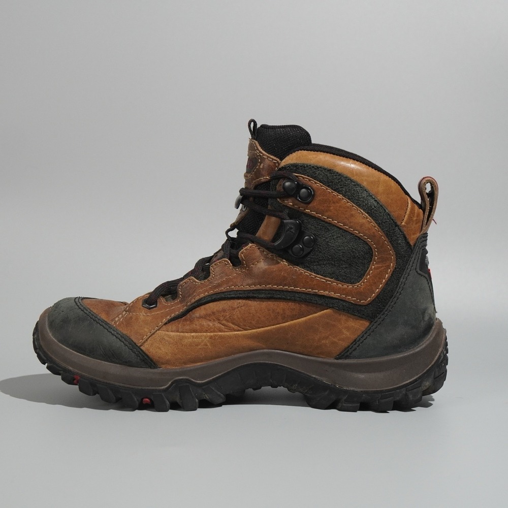 ECCO Yak GORE-TEX Hiking Boots Brown Leather Vibram Sole EU 37 US 6.5 - Picture 8 of 9